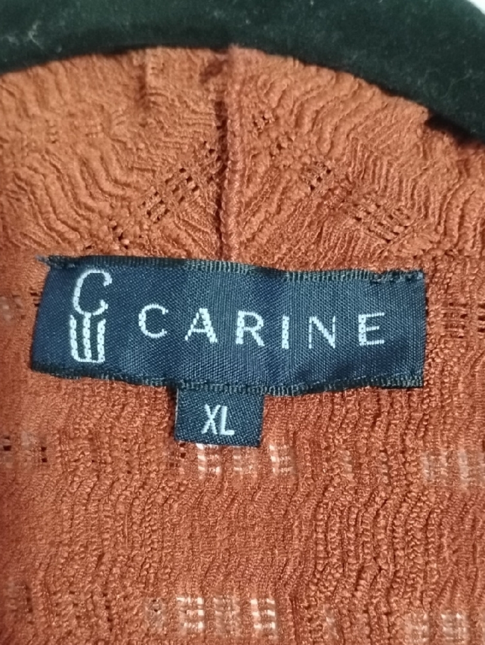 Carine Rust Orange Textured Cowl Neck Top - Picture 2 of 8